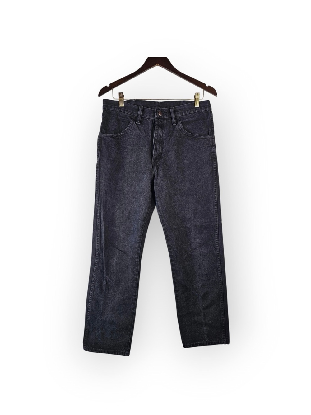 Rustler Mens Black Regular Fit Straight Leg Denim Jeans 32x32